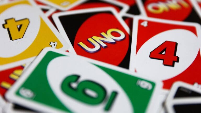 UNO game cards are seen in this illustration photo taken in Poland in August 2023. (Jakub Porzycki / NurPhoto / Getty Images via CNN Newsource)