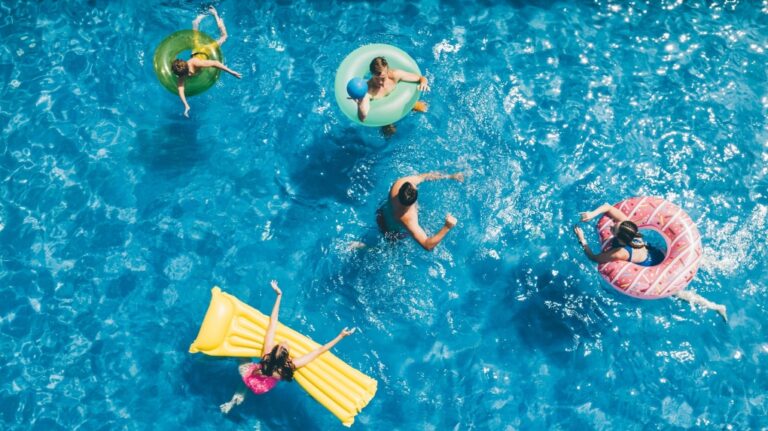 Certain swimsuit colours can help make children more easily visible in swimming pools or open bodies of water, according to water safety experts, but it's one small factor among several important safety measures people can consider. (Maria Korneeva/Moment RF/Getty Images via CNN Newsource)