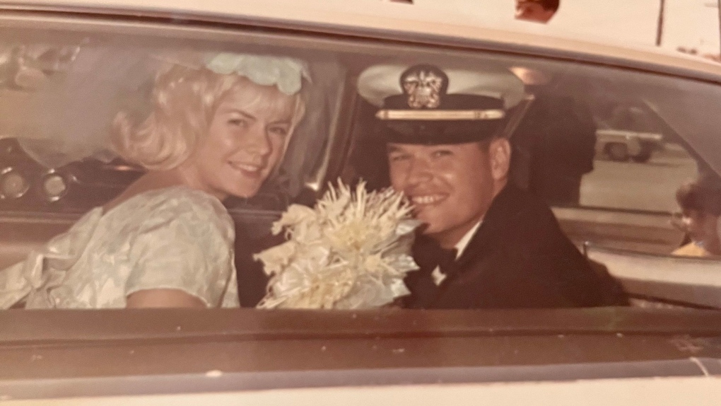 Faye and Tom Bauman are pictured on their wedding day: November 4, 1967. (Faye Bauman via CNN Newsource)