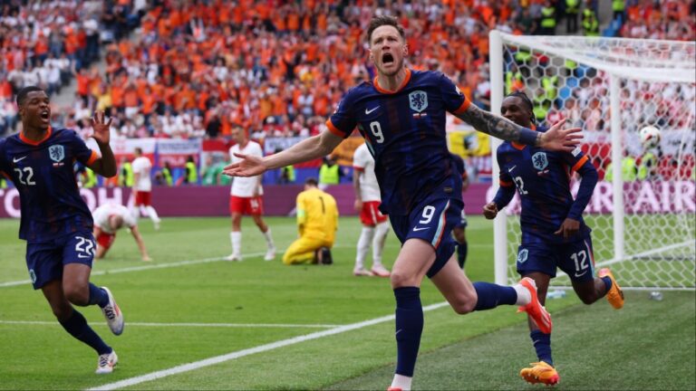 The Netherlands had to come from a goal behind to beat Poland. (Alex Livesey/Getty Images via CNN Newsource)