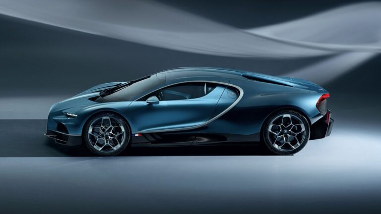 Bugatti unveils an all-new plug-in hybrid car, the Bugatti Tourbillon. (Courtesy Bugatti Rimac via CNN Newsource)