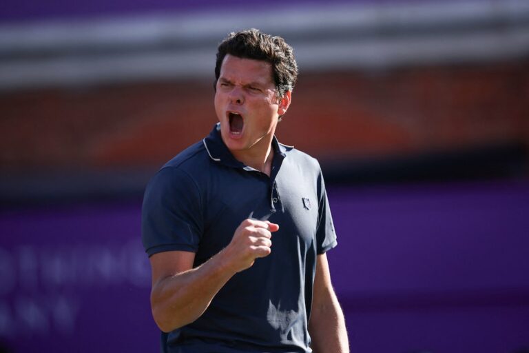 Le Canadien Milos Raonic établit un record d'as dans un match en trois sets lors d'une victoire aux Championnats du Queen's Club