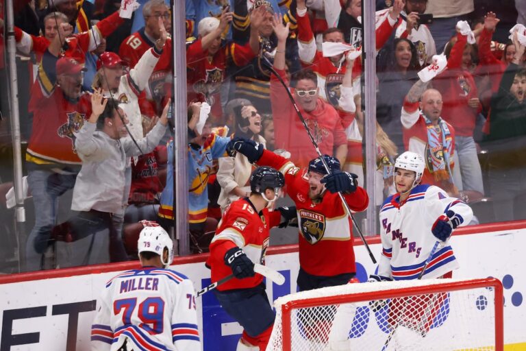 Les Panthers de la Floride accèdent à leur deuxième finale consécutive de la Coupe Stanley en battant les Rangers de New York 2-1 pour le titre de la Conférence Est.