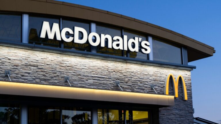 A sign at a McDonald's restaurant is displayed, April 29, 2024, in Albany, Ore. (AP Photo/Jenny Kane)