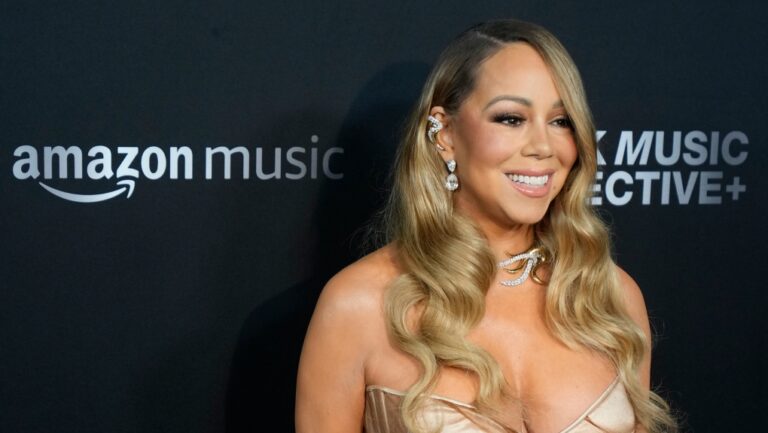 Mariah Carey arrives at the third annual Recording Academy Honors Presented by The Black Music Collective in Los Angeles on Feb. 1, 2024. (AP Photo/Damian Dovarganes, File)