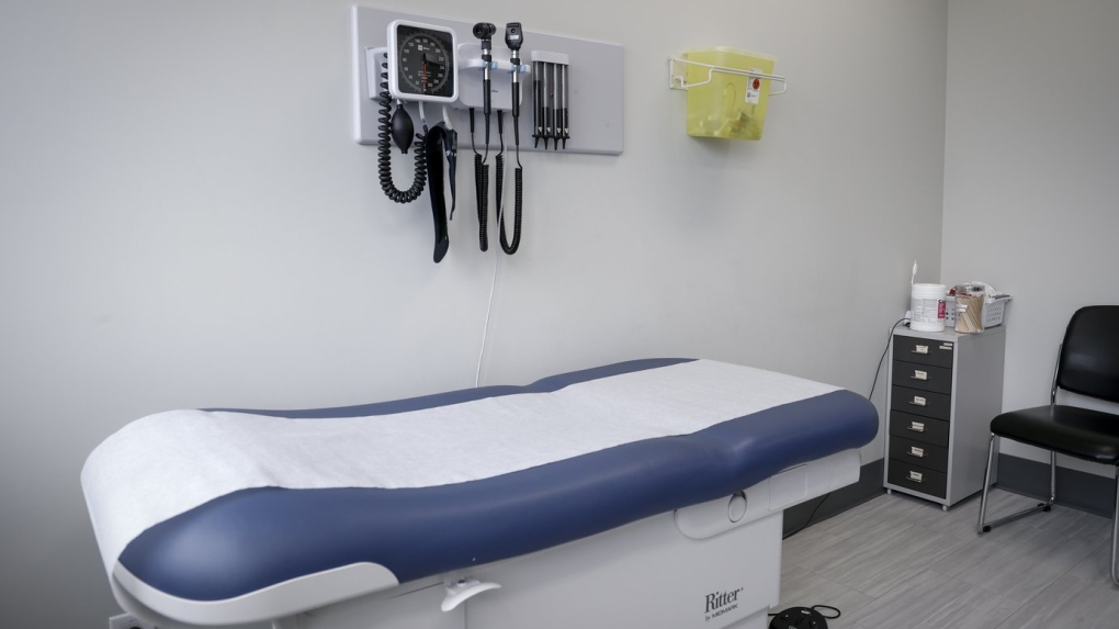 An exam room is seen at a health clinic in Calgary, Friday, July 14, 2023.THE CANADIAN PRESS/Jeff McIntosh