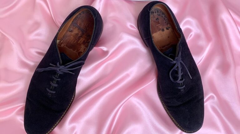 Elvis Presley gave away his blue suede shoes before going into the army. (Henry Aldridge and Son Ltd via CNN Newsource)