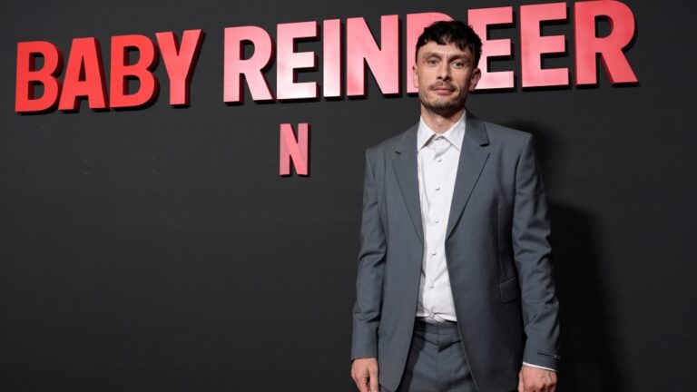 Richard Gadd, the creator and star of 'Baby Reindeer,' poses at a photo call for the Netflix miniseries at the Directors Guild of America, Tuesday, May 7, 2024, in Los Angeles. (Chris Pizzello / AP Photo)
