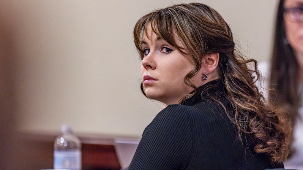 FILE - Hannah Gutierrez-Reed, the former armorer at the movie "Rust," listens to closing arguments in her trial at district court, Wednesday, March 6, 2024, in Santa Fe, N.M. (Luis Sánchez Saturno/Santa Fe New Mexican via AP, Pool, File)