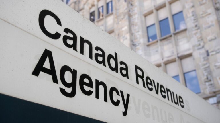 A sign outside the Canada Revenue Agency is seen Monday May 10, 2021 in Ottawa. THE CANADIAN PRESS/Adrian Wyld