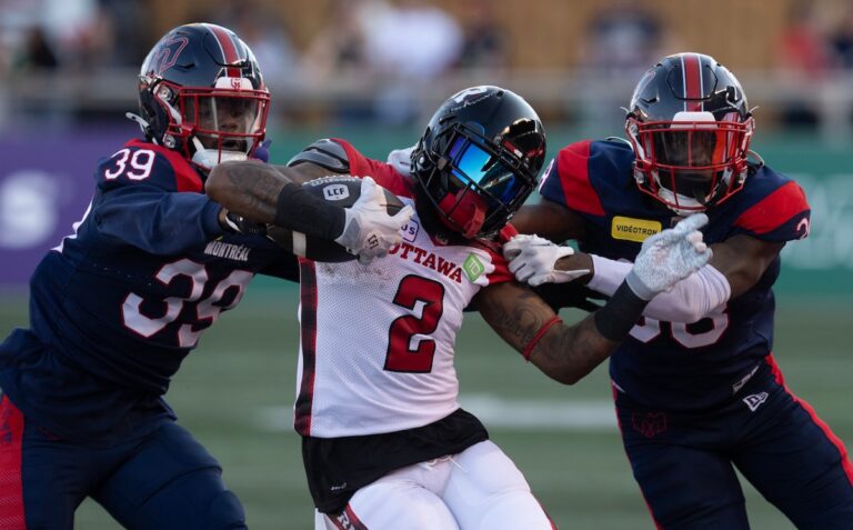 Ward mène les Rouge et Noir à une victoire de 19-13 contre les Alouettes