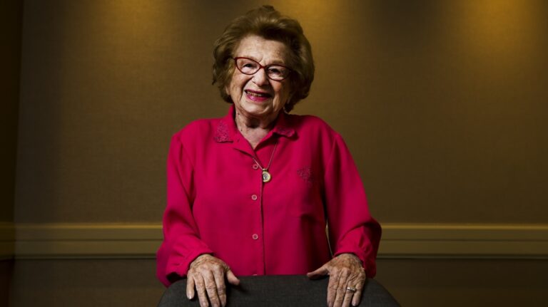 Ruth Westheimer also known as Dr. Ruth poses for a photograph in Toronto, on Friday, April 26, 2019. (Nathan Denette / THE CANADIAN PRESS_