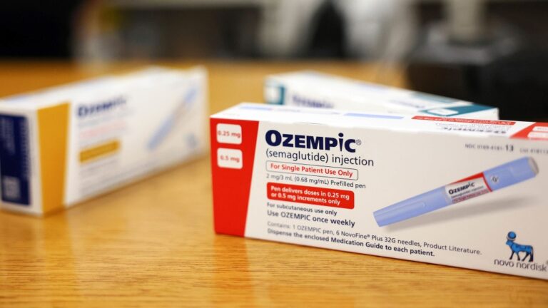 Risk of rare condition that causes blindness may be elevated for people with diabetes or obesity who take Ozempic or Wegovy, study suggests. (Mario Tama / Getty Images via CNN Newsource)