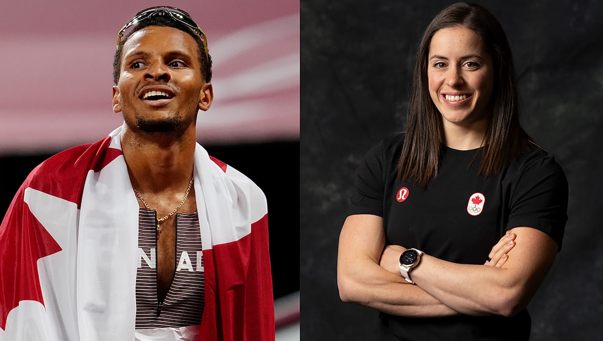 Le drapeau canadien sera porté par les champions André De Grasse et Maude Charron lors de la cérémonie d'ouverture des Jeux olympiques