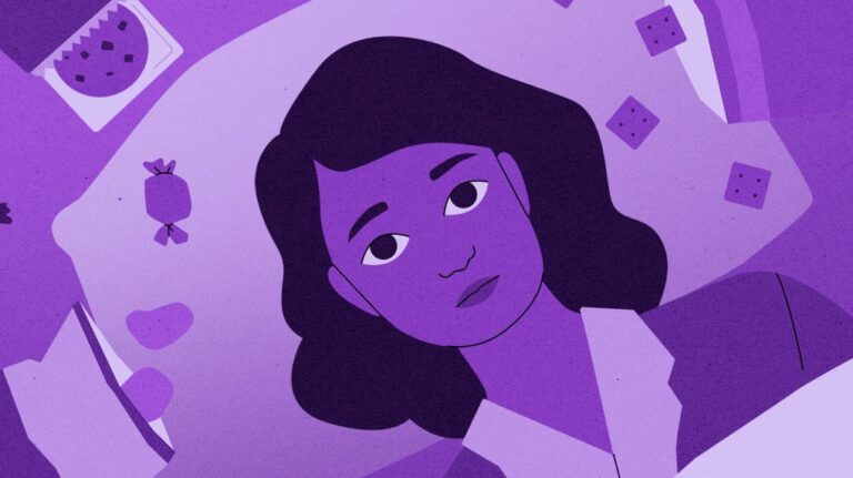 Weight gain and poor nutrition can be the consequences of sleep-related eating disorder, or sleep eating, a type of abnormal or unusual behaviour during sleep. Illustration by Yukari Schrickel/CNN via CNN Newsource