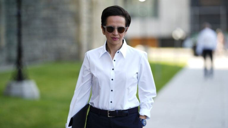 Conservative deputy leader Melissa Lantsman arrives to Parliament Hill in Ottawa on Wednesday, June 19, 2024. (The Canadian Press/Sean Kilpatrick)