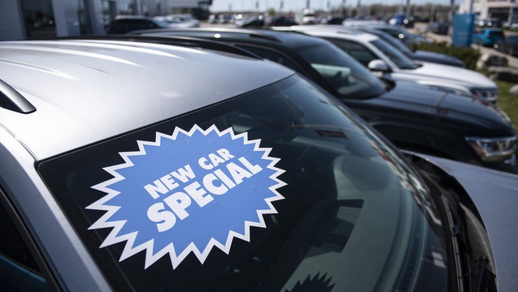 For the first time in years, car shoppers are having an easier time finding a relatively affordable vehicle as the auto industry bounces back from supply chain woes. A new vehicle for sale is seen at an auto mall in Ottawa, on Monday, April 26, 2021. THE CANADIAN PRESS/Justin Tang