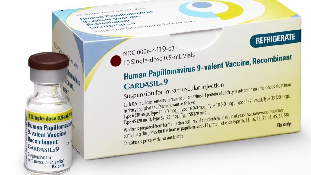 The Gardasil 9 HPV vaccine is shown. (AP-Merck via AP)