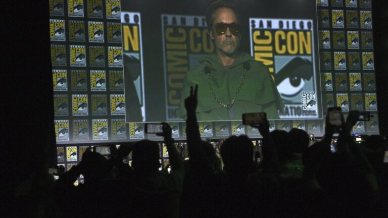 Robert Downey Jr. attends a panel for "Marvel Studios" during Comic-Con International on Saturday, July 27, 2024, in San Diego. (Photo by Richard Shotwell/Invision/AP)