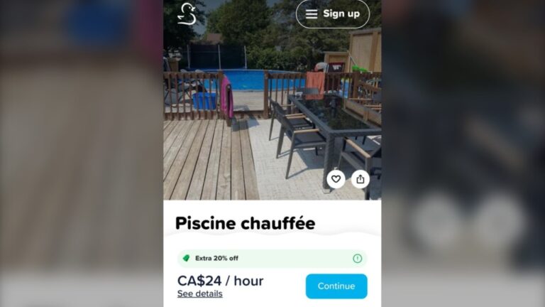 Une famille loue la piscine d'une Québécoise sur une application sans son consentement