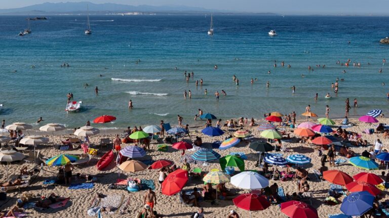Santa Teresa di Gallura in Sardinia is among Italian destinations imposing new rules on its beaches as huge numbers of tourists are expected to descend (Emanuele Perrone / Getty Images via CNN Newsource)