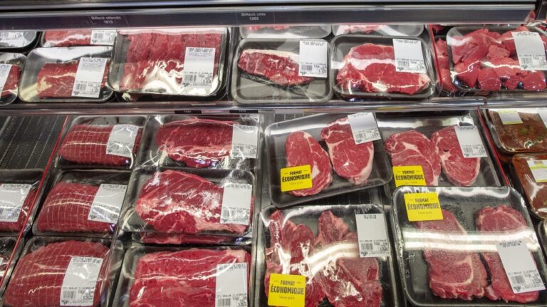 Cuts of beef are seen at a supermarket in Montreal on June 26, 2019. (Ryan Remiorz/The Canadian Press)