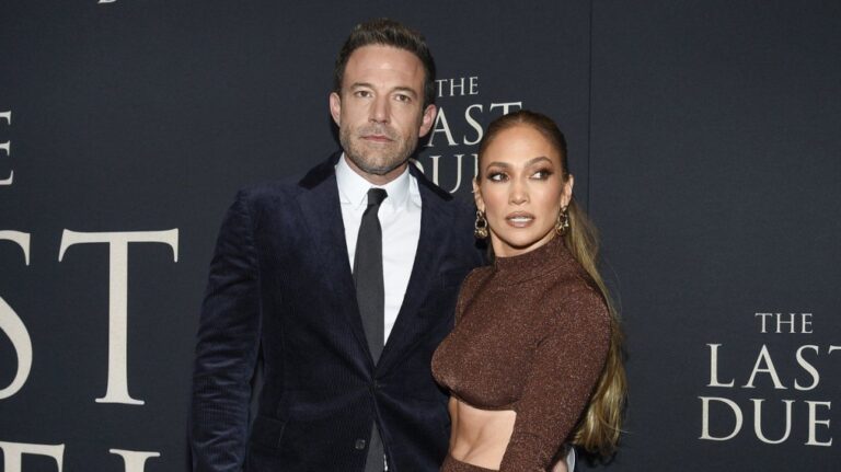 Actor Ben Affleck, left, and actor-singer Jennifer Lopez attend the premiere of "The Last Duel" on Oct. 9, 2021, in New York. (Photo by Evan Agostini/Invision/AP, File)
