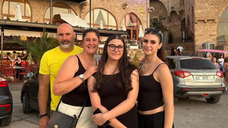 Lebanese-Canadians Bassel Faraj, Lara Salameh, Christina Faraj and Serena Faraj are shown in Batroun, Lebanon. THE CANADIAN PRESS/Handout-Caline Makhlouf