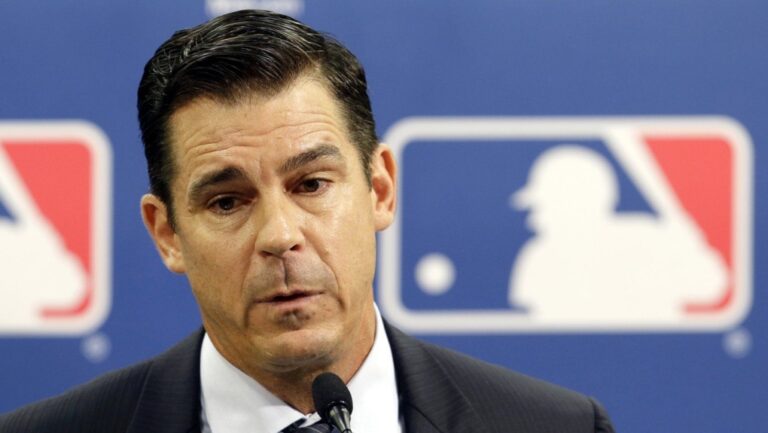 Former major league outfielder Billy Bean speaks during a news conference at baseball's All-Star game in Minneapolis, July 15, 2014. (Paul Sancya/AP Photo)