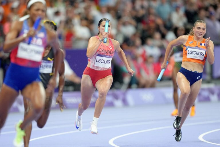 JO de Paris : le Canada termine sixième au relais 4x100 mètres féminin
