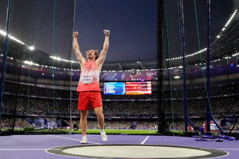 JO de Paris : le Canadien Ethan Katzberg remporte l'or au lancer du marteau masculin