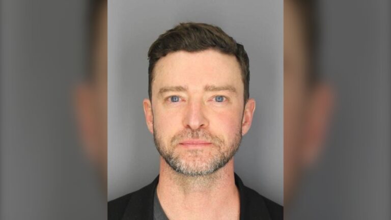 Justin Timberlake is seen in a mugshot following his arrest in New York on June 18, 2024. (Sag Harbor Police Department)
