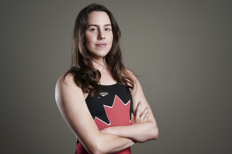 Canada's most decorated para swimmer the last decade heads into her fourth Paralympic Games owning world records in three events. Canadian Para-Swimmer Aurelie Rivard poses for a photograph in Toronto, on Thursday, Feb 29, 2024. (Arlyn McAdorey / The Canadian Press)