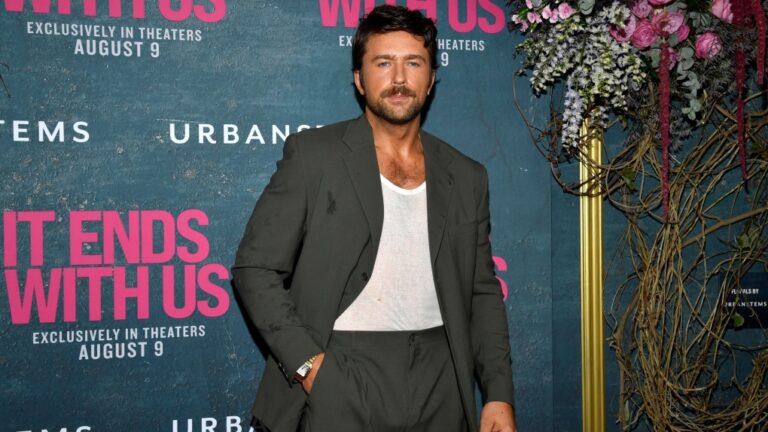 Brandon Sklenar at the world New York premiere of 'It Ends with Us' on August 6. (Evan Agostini/Invision/AP via CNN Newsource)