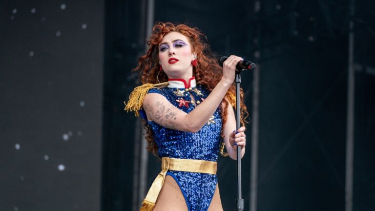 Singer Chappell Roan, pictured, is commenting about fans who are taking their obsession with her music offline, "stalking" her family and demanding hugs when she's in public. (Amy Harris/Invision/AP via CNN Newsource)