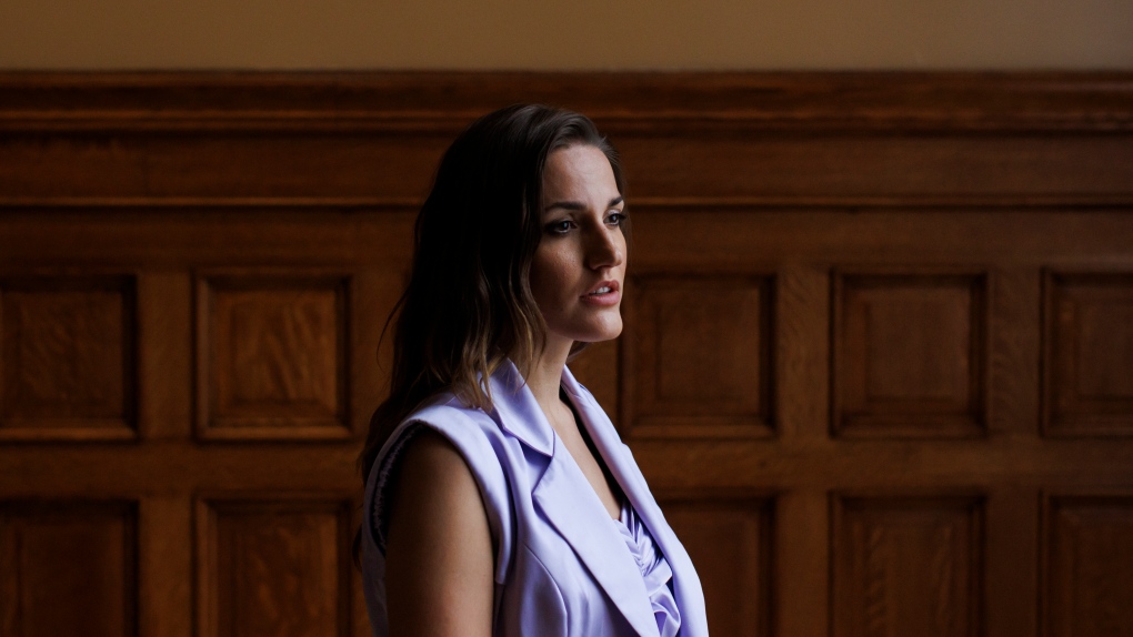 Cait Alexander, an advocate for sex assault survivors is photographed at Queen's Park in Toronto, Wednesday, May 15, 2024. THE CANADIAN PRESS/Cole Burston