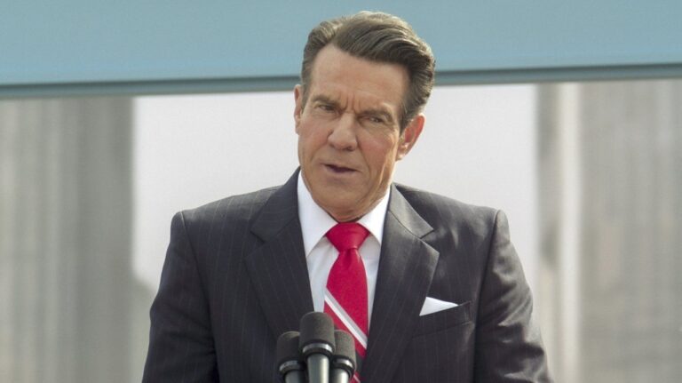 This image released by ShowBiz Direct shows Dennis Quaid in a scene from "Reagan." (ShowBiz Direct via AP)