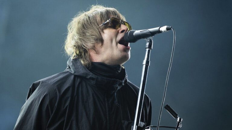 Liam Gallagher performs at the Reading Music Festival, England, Aug. 29, 2021. (AP Photo/Scott Garfitt, File)
