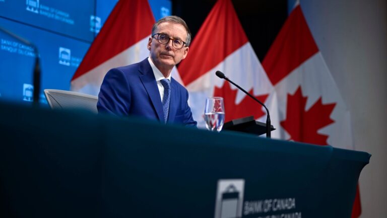 Governor of the Bank of Canada Tiff Macklem participates in a news conference on the bank's interest rate announcement, in Ottawa, on Wednesday, Sept. 4, 2024. (Justin Tang / The Canadian Press)