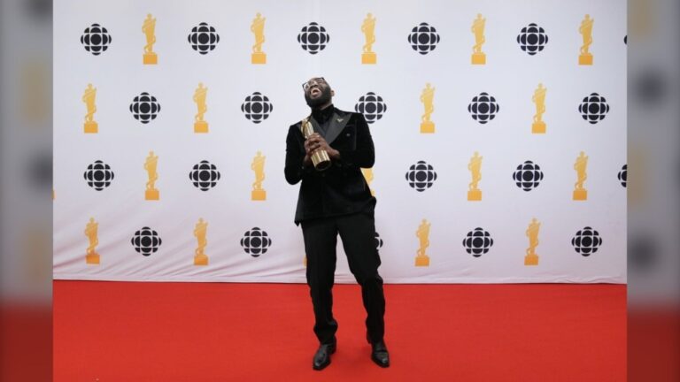K-Anthony poses with the Juno Award for Contemporary Christian/Gospel Album of the Year during the Juno Awards in Halifax on Saturday, March 23, 2024. K-Anthony, winner of last year's Juno Award for Christian/gospel album of the year, said he was surprised the award show's organizers would put his category on hiatus for the 2025 edition. THE CANADIAN PRESS/Darren Calabrese