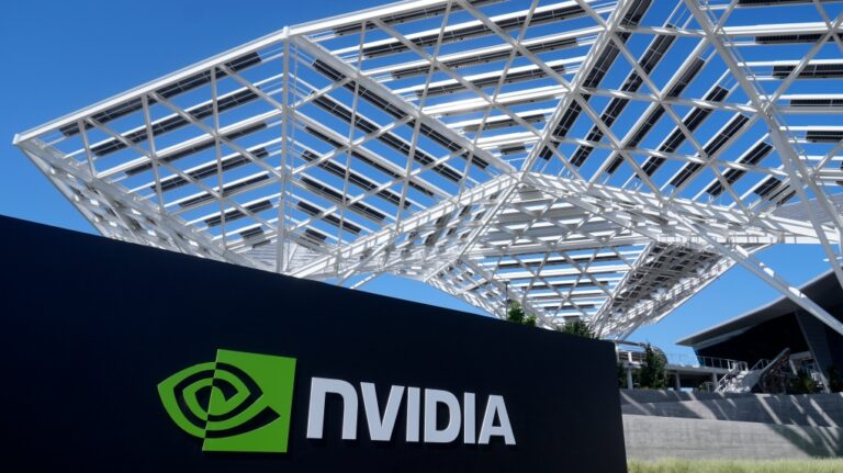 The Nvidia office building is shown in Santa Clara, Calif., on Aug. 7, 2024. (Jeff Chiu / AP Photo)
