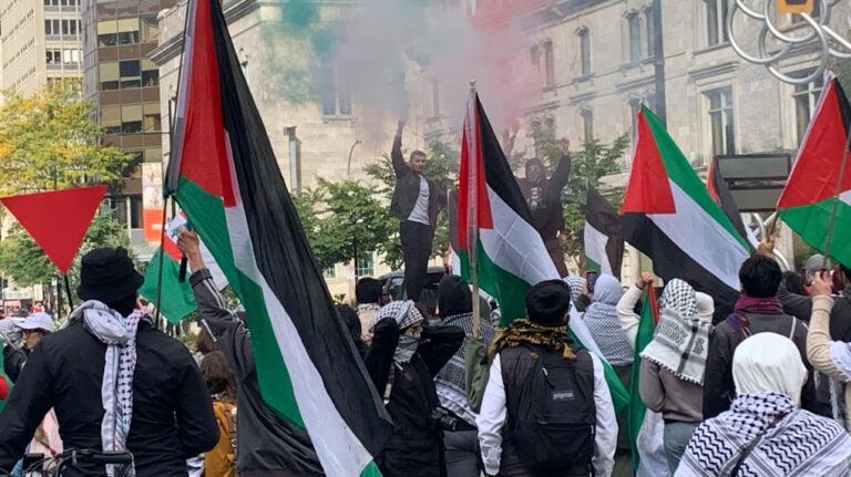 Les Montréalais pleurent et protestent à l'occasion du 7 octobre
