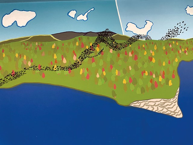 Détail de "Lakescape" de Jake Barakat - ALICE DODGE ©️ SEVEN DAYS