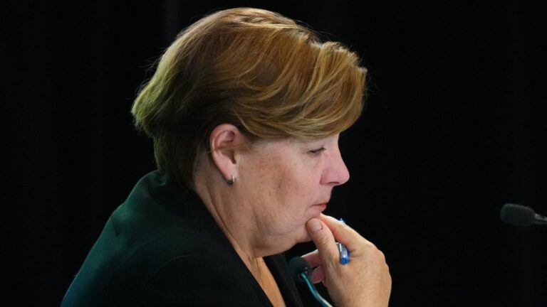 Inquiry commissioner Marie-Josee Hogue is shown at the federal inquiry into foreign interference in Ottawa on Wednesday, Oct. 16, 2024. (THE CANADIAN PRESS/Sean Kilpatrick)