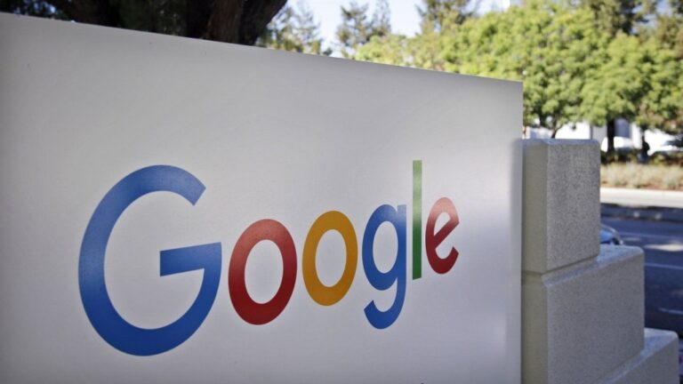 Signage outside Google headquarters in Mountain View, Calif. (Marcio Jose Sanchez/AP Photo)