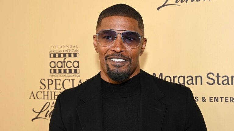 Jamie Foxx hadn’t been on stage for 18 years, but he returned recently for a very special reason. (Gilbert Flores/Variety/Getty Images via CNN Newsource)