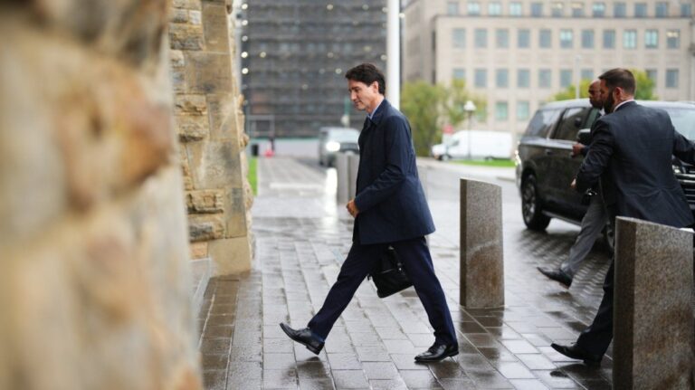 Prime Minister Justin Trudeau arrives at Parliament Hill in Ottawa on Wednesday, Oct. 2, 2024. THE CANADIAN PRESS/Sean Kilpatrick