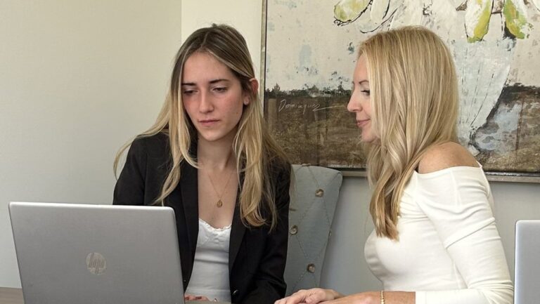 Dalyce Semko (right) helped her daughter Eva Suanez (left) land her first job by doing practice interviews with her. THE CANADIAN PRESS/HO