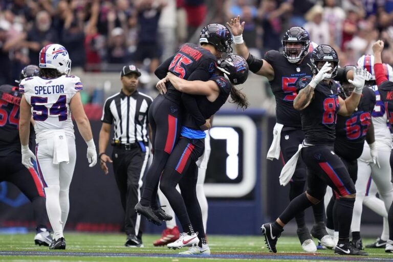 Le panier de 59 verges de Ka'imi Fairbairn à la fin du temps imparti donne aux Texans une victoire de 23-20 sur les Bills