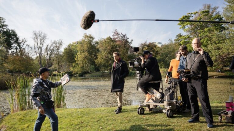 Action on the set of the drama "111" being filmed in Halifax, Oct. 4. THE CANADIAN PRESS/Darren Calabrese